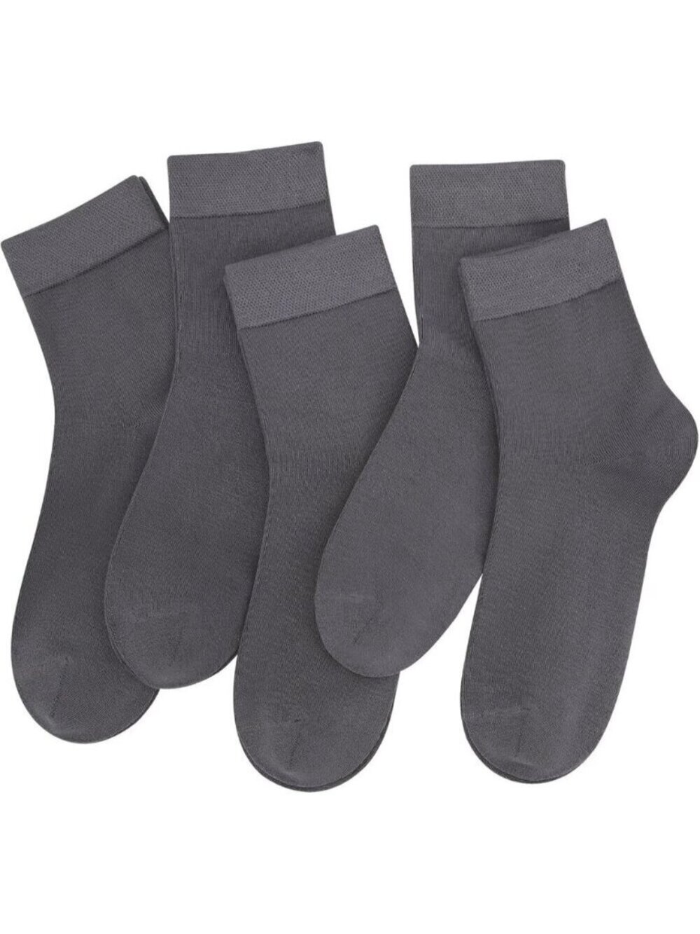 Women Dark Grey Crew Thin Ankle Height Lightweight Anti Odor Soft  Ankle Socks